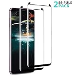 [2 - Pack] For Galaxy S9 Plus Screen Protector, EcoPestuGo [9H Hardness][Anti-Fingerprint][Ultra-Clear][Bubble Free] Tempered Glass Screen Protector for Galaxy S9 Plus(Black)