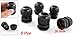 5 Pcs PG21 Black Plastic Waterproof Cable Glands Joints