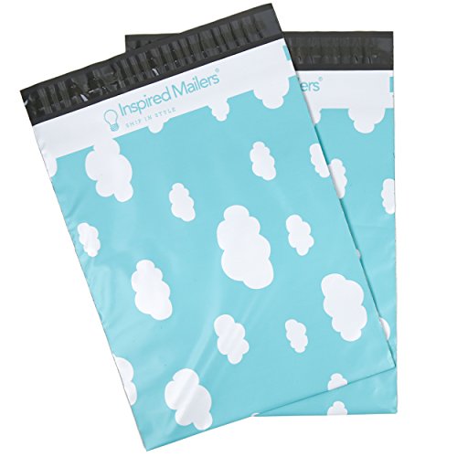 Poly Mailers 10x13 - Clouds Print - Writable Surface: No Label Required – Unpadded Shipping Envelopes – 100 Pack - Thumbnail 2