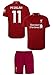Rhinox Liverpool Salah #11 Youth Soccer Jersey Home/Away Short Sleeve Kit Shorts Kids Gift Set