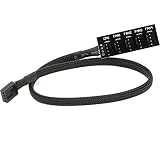 CRJ Blackout All Black 5 Way PWM Fan Hub Splitter
