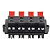 Tegg 5 PCS 8 Position 2 Row Push Release Connector Plate Stereo Speaker Terminal Strip Block