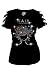 Bling Hair Designer Rhinestones T-shirt Ripped Slit Cut Out Salon Short sleeve