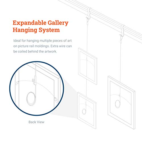 Picture Rail Hanging System 5 Pack White Picture Rail Hooks and