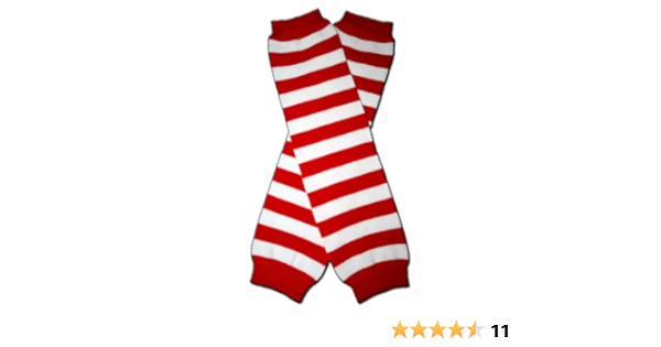 red and white striped baby leggings