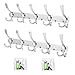 Dosens Wall Mount Coat Hook Chrome Finish Coat Robe Hat Clothes Hanger Towel Rack 2 Pack