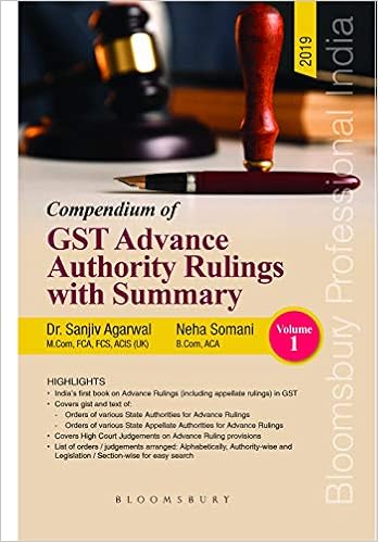 Compendium of GST Advance Authority Rulings witn Summary