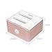[Rose Gold] UNITEK Aluminum USB 3.0 to SATA Dual Bay USB 3.0 Hard Drive Docking Station with Offline Clone Function/ Hard Drive Duplicator, For 2.5 3.5 Inch HDD SSD SATA I/ II/ III up to 8TB & UASP