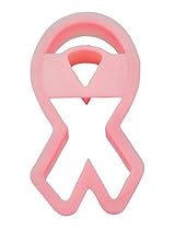 Fox Run 2065 Pink Ribbon Cookie Cutter,  4-Inch, Plastic