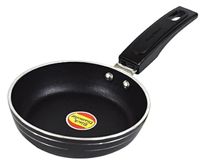 Black Diamond Non Stick Heavy Baby Fry Pan (F0) - Only 13 cm - 2.6 mm Thick - Heaviest in Its Category