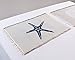 Living Fashions Table Placemats Set of 4 - Beach Themed Nautical Kitchen Placemats for Dining Table - 100% Washable Cotton Place Mat- Seashell, Sand Dollar, Starfish & Anchor Designs with Fringes