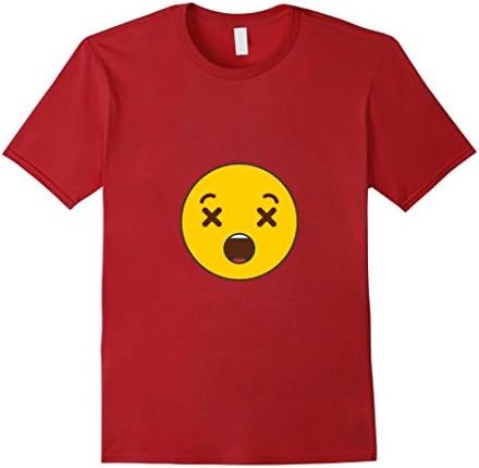 Mens X Eyes Emoji Shirt Medium Cranberry