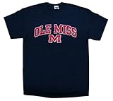 Ole Miss Rebels Adult Arch and Logo Short Sleeve T-Shirt - Navy
