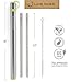 2 Reusable Stainless Steel Metal Straws with Case - Drinking Straws 8.5