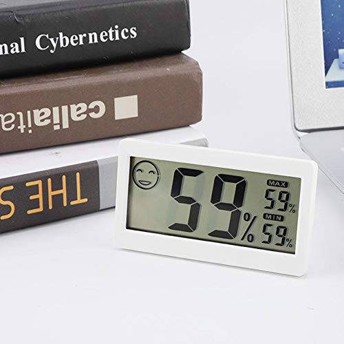Strnek Digital Mini Instant-Read Temperature Household Digital Hygrometer Thermometer Humidity Monitor Gauge 2-in-1 Monitor for Household Office Gym Kitchen etc