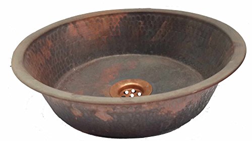 Egypt gift shops Very SMALL Vessel Dark Flame Burnt Cabin Vehicle Copper Bath Sink Remodel