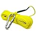 CMS MAGNETICS - Yellow 50-Foot Magnet Fishing Rope with Carabiner | 550-Pound Tensile Strength, Braided, Polyester Paracord | Camping, DIY Project, Hoisting, Lifting, Pulling