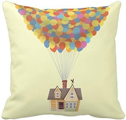 HL HLPPC Balloon House Pillow Case Square 18 x 18 Inches Cushion Covers Home Decorative Pillow Case for Sofa
