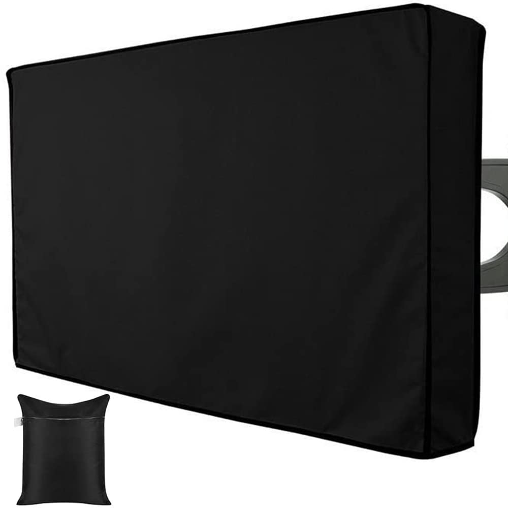 Outdoor TV Monitor Cover Skyour Heavy duty 600D Oxford Waterproof Dustproof Anti UV Durable Patio Outside Television Cover TV Screen Full Protector Covers (60-65in)
