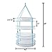 Happy Hydro – Hanging Drying Rack – 4 Tiers for Drying Herbs & Tea – Collapsible and Comes with Carry Bag – 24 inch x 48 inchthumb 2