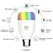 LINGANZH WiFi Smart Bulb, LED RGB Color Changing Smart LED Light Bulb, Dimmable Night Light, No Hub Required - Remotely Control - Timing Function, Work with Alexa and Google Home, E27 6W 1pack