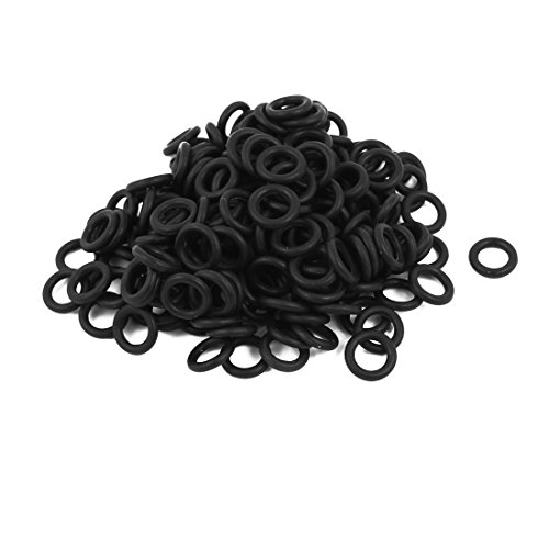 Uxcell a16031600ux1298 Rubber Universal O-Ring Seal Washers Grommets 10mm x 2mm Black Rubber (Pack of 200)