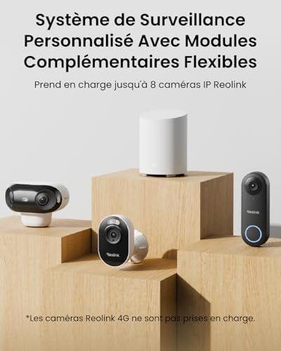 Système Caméras Surveillance sans Fil 4MP, HomeHub Mini + Lumus x2