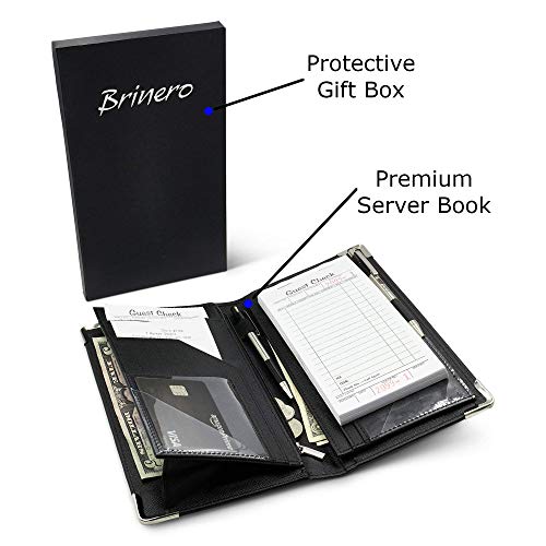 Brinero Premium Server Book, Newly Improved Bulk Pockets for