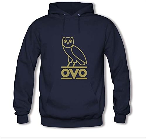 James Prescott Mens Hoodies OVO Bird Navy Blue Size XL
