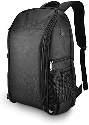 Utebit カメラリュック 折り畳み 大容量 防水 かばん ネット袋 仕切り付 カメラバッグ 一眼レフ用 耐震 三脚収納可 ビッグ カバン 灰 実物は黒 ミラーレス 鞄 ビジネス ベーシック Slr対応 アウトドア撮影用 盗難防止 旅行 中 バックパック 外 格安店