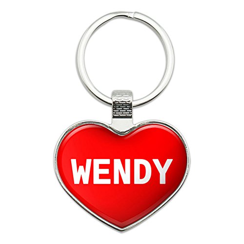Metal Keychain Key Chain Ring I Love Heart Names Female W - Wendy