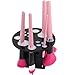 JOLY Makeup Brush Holder Air Drying Rack for Brushes Cosmetic Tool (Black & Round)