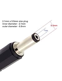 hanvex hdcx6t 6 ft 2,1 x 5,5 mm. DC adaptador de alimentación cable de extensión, 18 AWG Cable resistente para 12 V, 24 V cámara inalámbrica, LED, y más