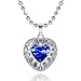 The Blue Heart of The Sea Necklace,A Piece of My Heart Is in Heaven Necklace Jewelry Gifts for Women Jewelry Pendants Necklaces Jewelry Anniversary Valentines Jewelry Necklace Pendants for Women