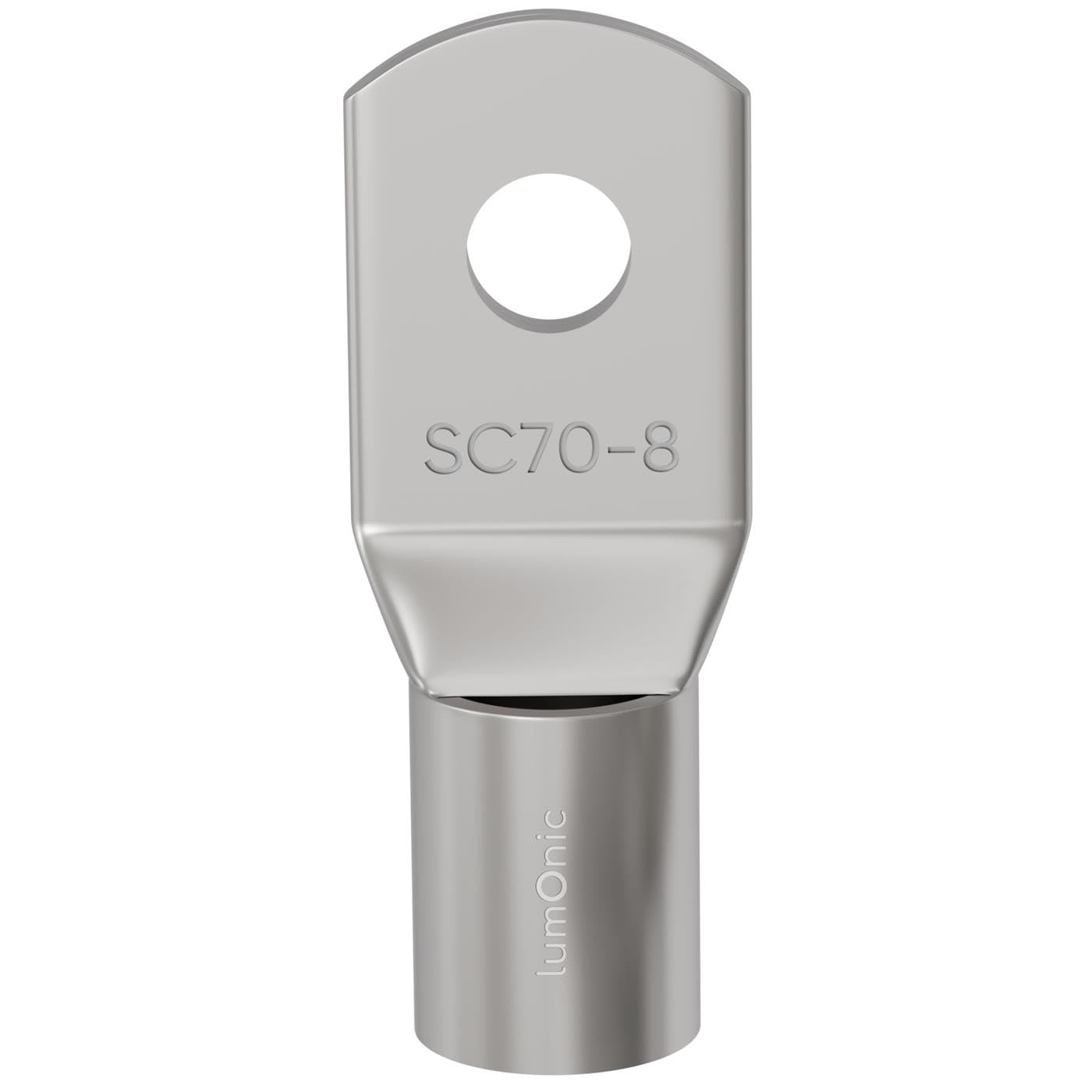 Tubular Cable Lug Blank 70mm² Hole Diameter M8 Ring Lug Copper tinned