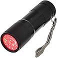 LEDwholesalers 9 red LED Light Flashlight Aviator AAA Torch Astronomy, 7301RED