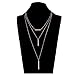 ALEXY Multilayer Bar Pendant Necklace, Boho Stick Bar Choker Necklace Minimalist Y Necklace for Women