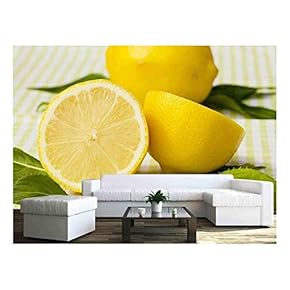 Natural Lemon - Removable Wall Mural | Self-Adhesive Large Wallpaper - 66x96 inches