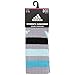 adidas Women's Cushioned 3-Pack Crew Socks, Grey Clear Onix Marl/Energy Aqua/Energy Blue/Black/White, Medium