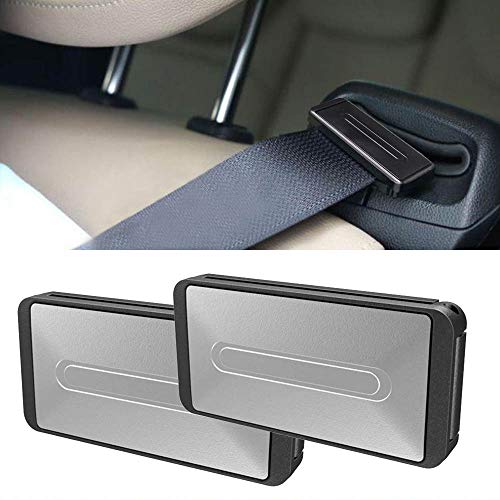 RED SHIELD Car Safety Seatbelt Clips. Vehicle Seat Belt Buckle Stopper Clamp Adjuster for Relaxing Neck & Shoulder. Reduce Irritation with Strap Positioner While Driving. Easy to Use. [2PK / Silver] - Thumbnail 6