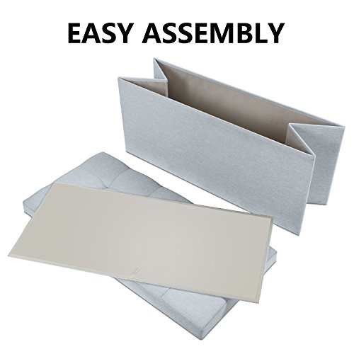 image for Lifewit 32inch Extra Large Foldable Storage Ottoman Bench Toy Storage 