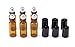 5ml Amber Glass Roll on Refillable Bottles Sample Vial with Metal Ball for Lab,Fragrance Essential Oil Blend,Aromatherapy,Perfume and Lip Balms,Facial Serum,Eye Serum-6 Pack- Perfect Size for Travel.