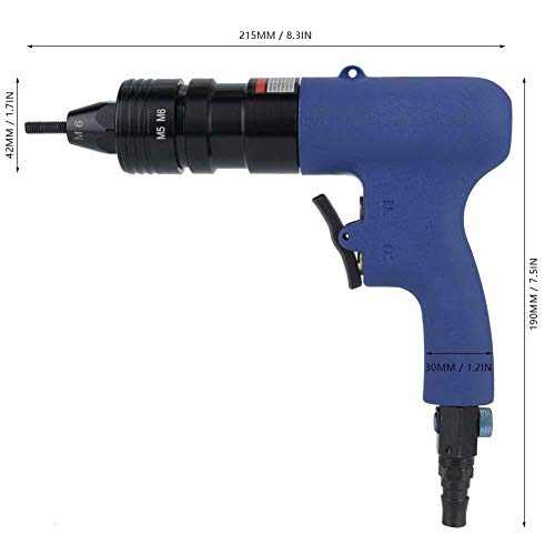 Pneumatischer Nietmesser,Pneumatic Riveter Pneumatische Riveter Luftnietmutternpistole Zugmutter Nail Gun… – Bild 5