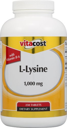 Vitacost L-Lysine -- 1,000 mg - 250 Tablets Vitacost L-Lysine -- 1,000 mg - 250 Tablets