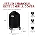 Jiesuo BBQ Grill Cover for Weber Charcoal Kettle: Heavy Duty Waterproof 22 Inch Weather Resistant Barbeque Grill Covers