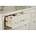 Evolur Aurora Hutch/ Bookcase, Ivory Lace
