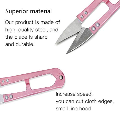 U Sewing Scissors Clippers,MIUSIE 12 PCS Mini Small Snips Trimming Nipper,Mini Sewing Scissors,Embroidery Thrum Yarn Fishing Thread Beading Cutter for Sewing - Thumbnail 4