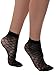 Florboom Womens Patterned Sheer Ankle Dress Socks Pantyhose Black 5 Pack