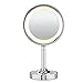 Conair Double-Sided Lighted Makeup Mirror - Lighted Makeup Mirror; 1x/5x magnification; Polished Chrome Finish