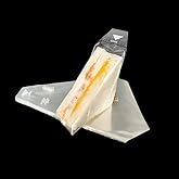 Honkenda Plastic Sandwich Bags Packaging Container, Clear Triangle Wrappers | 100 pack Easy to tear disposable bakery wrappers, tearable for cafe, takeaway and daily food sandwiches packaging use